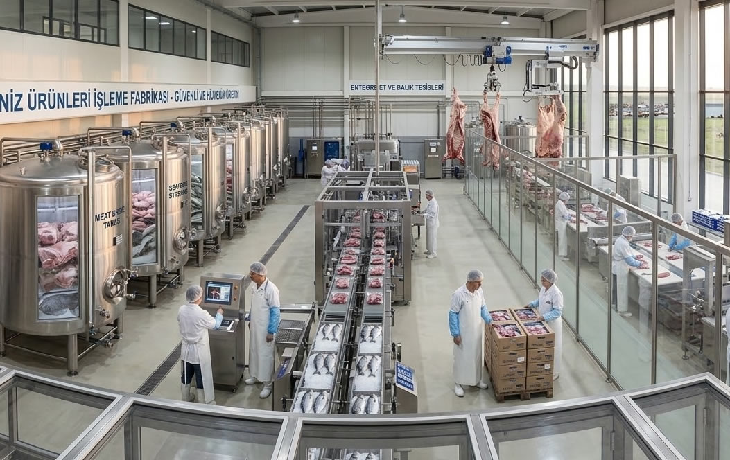 Et ve Deniz Ürünleri İşleme Fabrikaları için Forklift